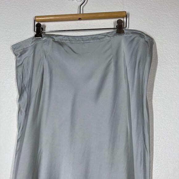 Good American Satin Slip Maxi Skirt Silver Gray Holiday 2X - Picture 3 of 7